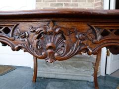 Louis 15 style Salontable coffeetable in carved oak, België,Liége 1950