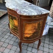 Louis 15 style Small cabinet with vernis matin, Italy 1940