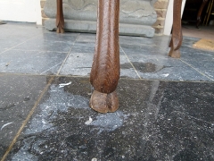 Louis 15 style Small Liége table in carved oak, Belgium 1900