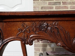 Louis 15 style Table in carved oak, Belgium,Liége 1900