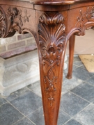 Louis 15 style Table in carved oak, Belgium,Liége 1900