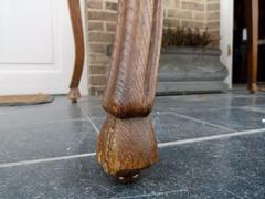 Louis 15 style Table in carved oak, Belgium 1900