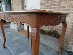 Louis 15 style Table in carved oak, Belgium 1900