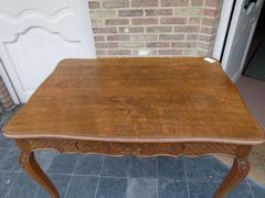 Louis 15 style Table in carved oak, Belgium 1900