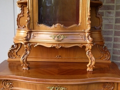 Louis 15 style Very nice quality Wiener barock cabinet in carved walnut and gilt, Austria,Vienna 1880