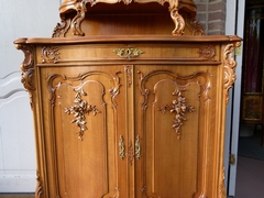 Louis 15 style Very nice quality Wiener barock cabinet in carved walnut and gilt, Austria,Vienna 1880