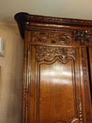 Louis 16 style Armoire de mariage bruidskast in oak, France ,Normandie 1800