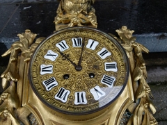 Louis 16 style Cartel wall clock in gilded bronze, France 1880