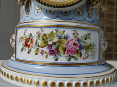 Louis 16 style Clock in porcelain de Paris, France 1880