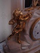 Louis 16 style Clock in gilded bronze and marble, France 1760