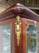 Louis 16 style Display cabinet vitrine stamped in the lock in satinwood and gilded bronzes, France 1880