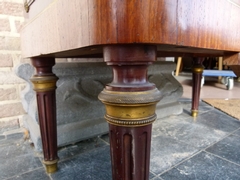 Louis 16 style Display cabinet vitrine stamped in the lock in satinwood and gilded bronzes, France 1880