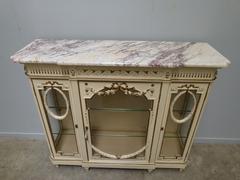 Louis 16 style Displaycabinet in painted wood, France 1880