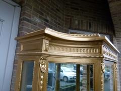 Louis 16 style Displaycabinet vitrine in gilded wood, France 1890