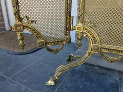 Louis 16 style Fireplace screen in gilded bronze, France 1900