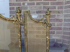 Louis 16 style Fireplace screen in gilded bronze, France 1900