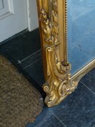 Louis 16 style Gilded mirror in wood and plaster, France 1880