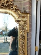 Louis 16 style Gilded mirror in wood and plaster, France 1880