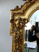 Louis 16 style Gilded mirror in wood and plaster, France 1880