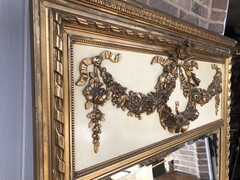 Louis 16 style Gilded mirror in wood and plaster, France 1880