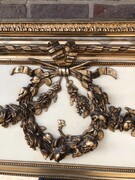 Louis 16 style Gilded mirror in wood and plaster, France 1880