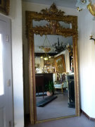 Louis 16 style Mirror in gilded wood and plaster, France 1880