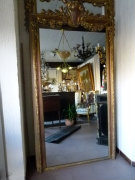 Louis 16 style Mirror in gilded wood and plaster, France 1880