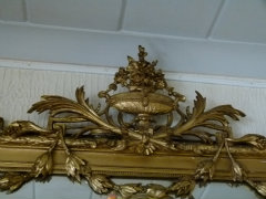 Louis 16 style Mirror in gilded wood and plaster, France 1880