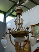 Louis 16 style Lamp in bronze and glass, France 1920