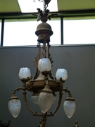 Louis 16 style Lamp in bronze and glass, France 1920