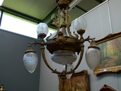 Louis 16 style Lamp in bronze and glass, France 1920