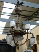 Louis 16 style Lamp in bronze and glass, France 1920