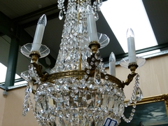 Louis 16 style Lamp in bronze and crystal, France 1930