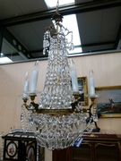 Louis 16 style Lamp in bronze and crystal, France 1930