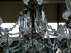 Louis 16 style Lamp in silverplated bronze and crystal, France 1930