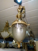 Louis 16 style Lamp in bronze and glass, Belgium 1920