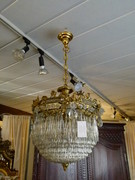 Louis 16 style Lamp whit crystal in bronze, France 1900