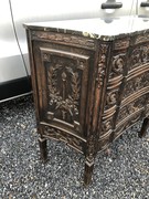 Louis 16 style Nice carved chest of drawers in oak, Belgium 1900