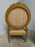 Louis 16 style Pair armchairs in gilded wood, France 1880