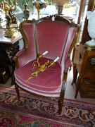 Louis 16 style Pair bergéres armchairs in walnut, France 1890