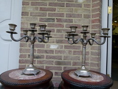 Louis 16 style Pair candelabra around 1600gr  in silver 800