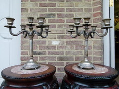 Louis 16 style Pair candelabra around 1600gr  in silver 800