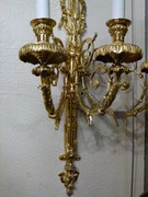 Louis 16 style Pair wall sconses in gilded bronze , France 1900