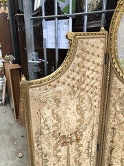 Louis 16 style Paravon room screen in gilded wood, France 1900