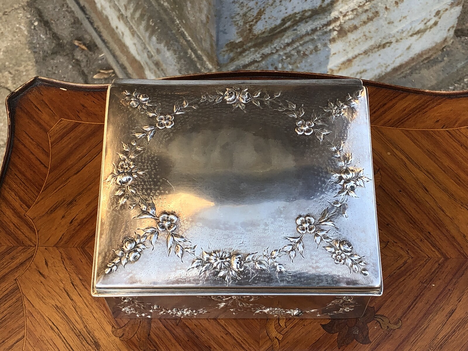 Louis 16 Solid silver box Altenloh Bruxelles