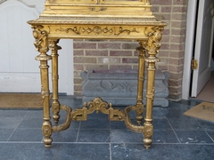 Louis 16  style Very nice gilded display cabinet with curved glass in gilded wood, France 1880