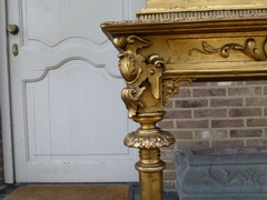 Louis 16  style Very nice gilded display cabinet with curved glass in gilded wood, France 1880