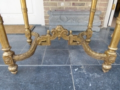 Louis 16  style Very nice gilded display cabinet with curved glass in gilded wood, France 1880