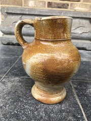 Medieval style Small jar in stonewre, Belgium ,Raeren 1700