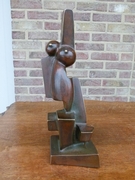 Modern style Sculpture by J.M. Lheureux in patinated bronze, Belgium,Liége dated 1996